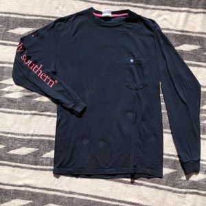 Women’s M Simply Southern Long Sleeve Navy Blue T